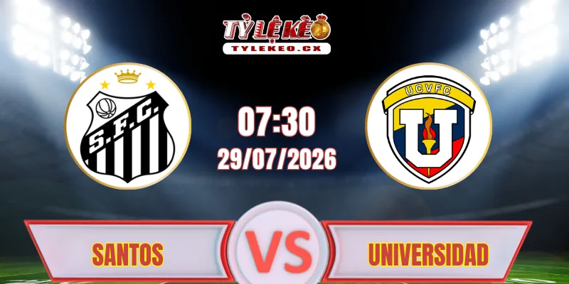 Phân tích trận đấu Santos vs Universidad Central (07h30 ngày 29/07) tại Copa Sudamericana